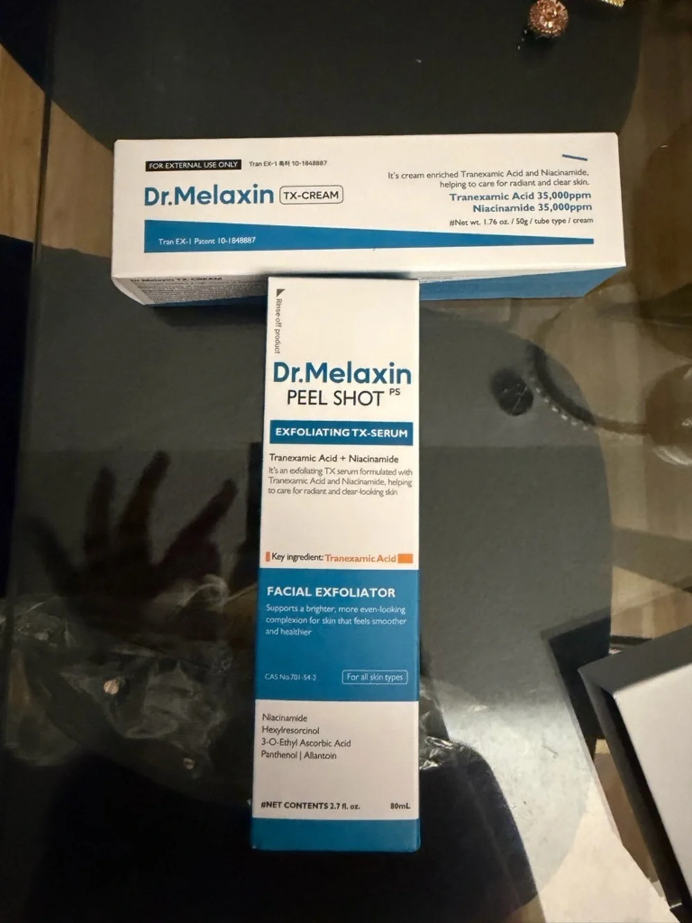 Dr Melaxin BUNDLE Peel Shot Exfoliating TX-Serum & TX Cream New in Box